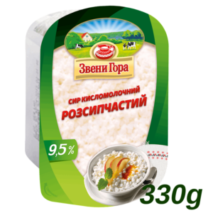 Farmers cheese 9.5% crumbly (kyslomolochny rozsypchaty)
