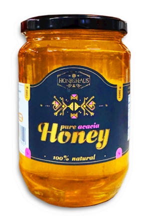 Natural Acacia Honey in glass jar