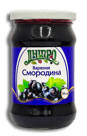 Preserve Black Currant in glass jar