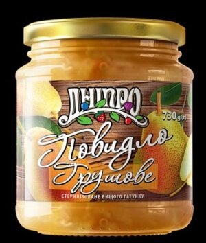 POVIDLO PEAR MARMALADE IN GLASS 600G DNIPRO