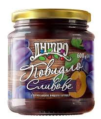 POVIDLO PLUM MARMALADE IN GLASS 600G DNIPRO