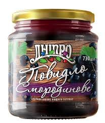 POVIDLO  BLACK CURRANT MARMALADE IN GLASS 600G DNIPRO